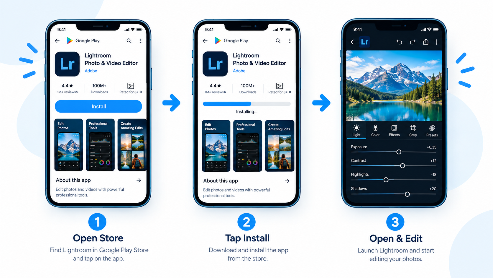 How to install Lightroom on Android