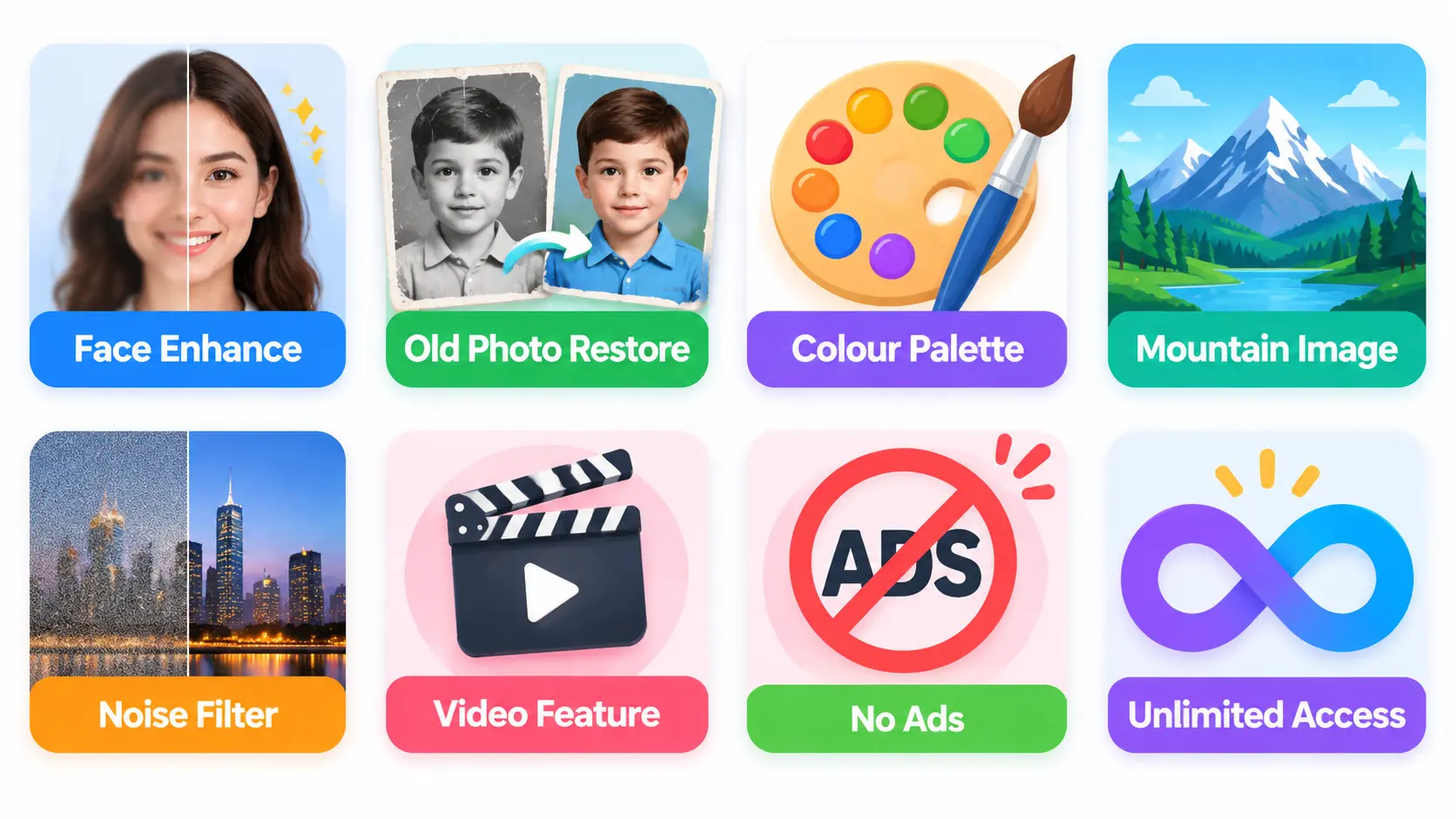 Remini Pro features list